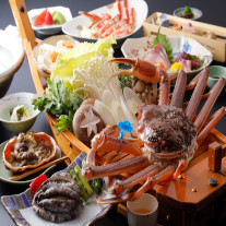 ＜青タグ付き津居山がに＋但馬牛orあわび＞★カニ料理にプラスして選べるコラボプラン
