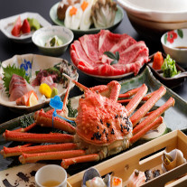 ＜青タグ付き津居山がに丸茹で＋但馬牛しゃぶしゃぶ＞★茹でがにとしゃぶしゃぶの冬のコラボプラン